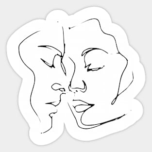 Minimalist lovers Sticker